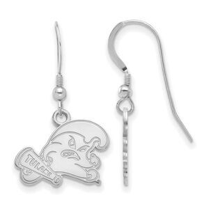 Sterling Silver Tulane University Small Dangle Earrings